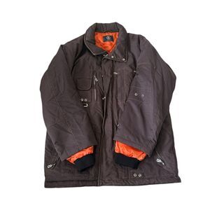 Vintage Bogner Brown/Orange Full Zip Up Bomber Jacket Men Size Medium